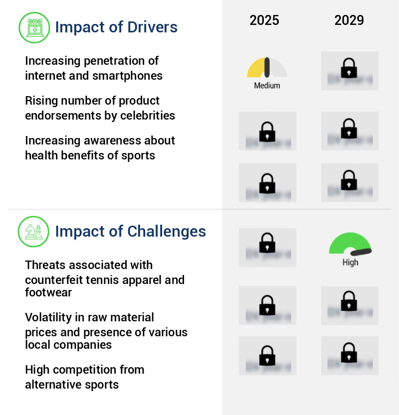 Tennis Apparel, Footwear, And Accessories Market in US Size